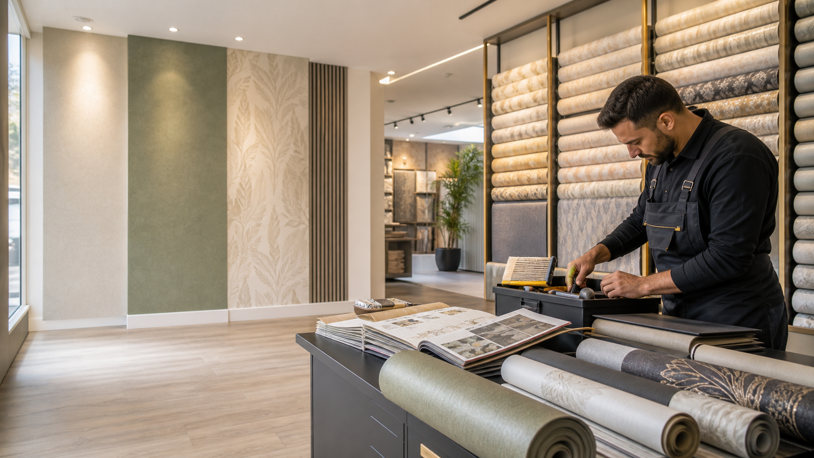 Kayseri duvar kağıdı mağazasında modern duvar kağıdı modelleri ve uygulama hazırlığı